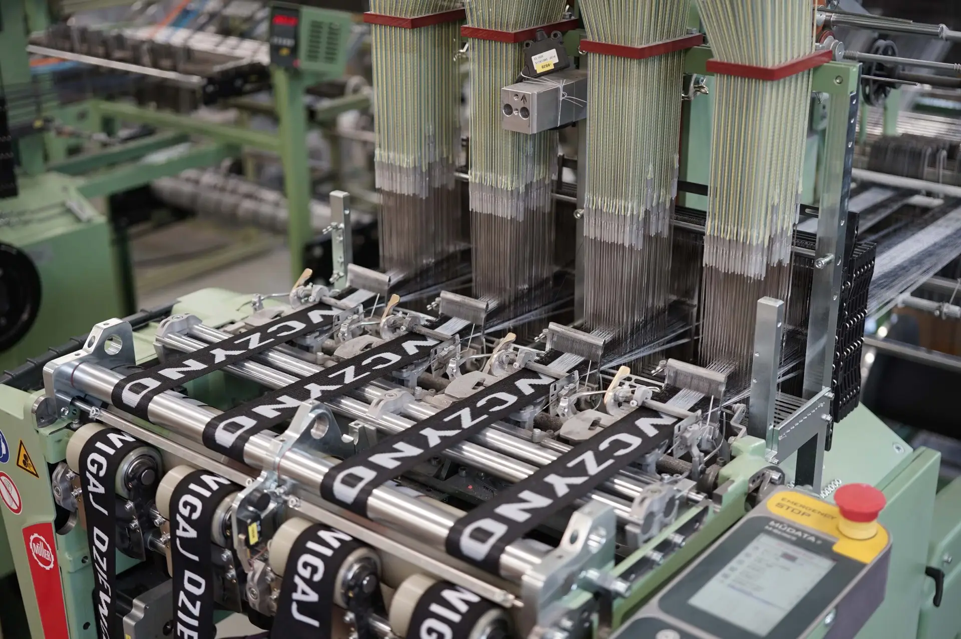 Modern jacquard textile machine at SPLOT plant
